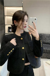 Long Sleeve Stylish Elegant Black Jacket